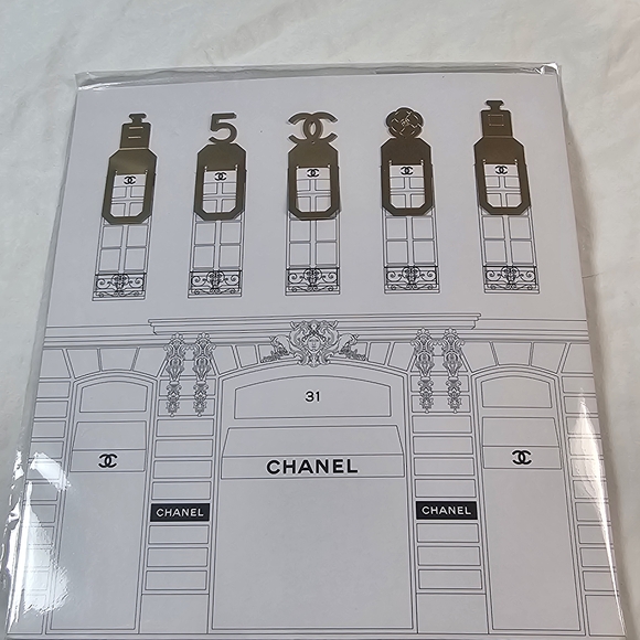 Chanel Bookmark Set Of 5 Luxury Illustration Art Print Bookmarks NWT - Picture 1 of 7